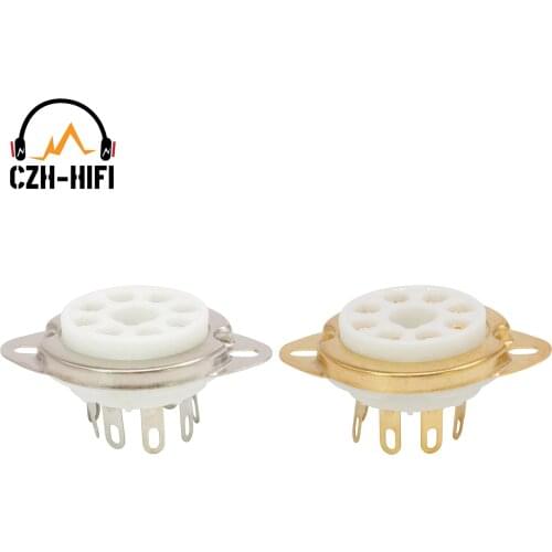 8pin K8A Octal Ceramic Tube Socket Valve Base for EL34 KT88 6V6 6SL7 5AR4 6L6 Vintage Audio Amplifier DIY Chassis Mount