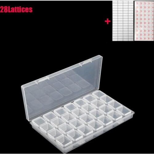 Storage Boxes For diamond painting 28 grids container Dismountable Diamond Painting Box Embroidery Accessories