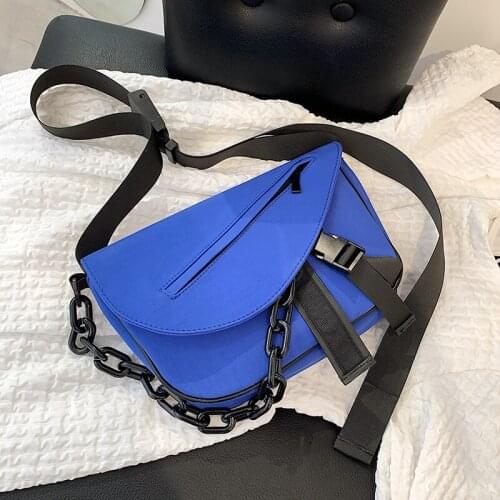 Pure color Chain 2021 Fashion Trends Quality Flap Crossbody Bags Womens Simple Designer Luxury Branded Shoulder Purses