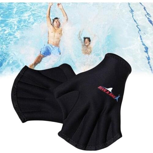 1 Pair Swimming Diving Gloves 2mm Swimming Hand Webbed Children Gloves Gloves Equipment Protector Adult Swimming Training