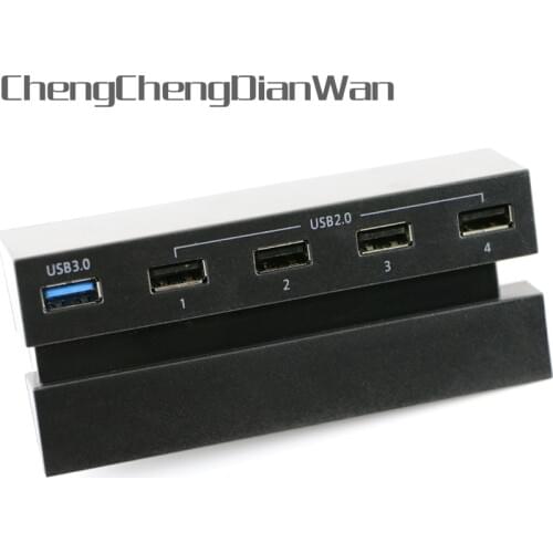 ChengChengDianWan 10pcs Black 5 ports USB 3.0 2.0 usb Hub High Speed Adapter For Sony PS4 for Playstation 4 Accessories USB HUB