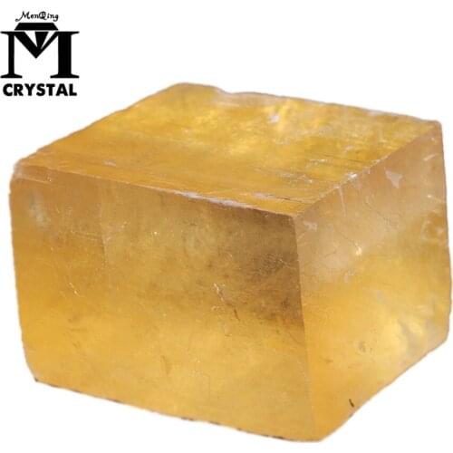 150g/bag Natural Transparent Yellow Optical Calcite Mineral Specimen Healing crystal quartz stone Home decoration tank fish