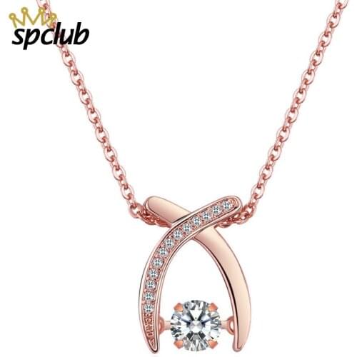 2020 New Necklace Shiny Cubic Zircon Necklaces & Pendants Lady Jewellery Accessories Bijoux Femme