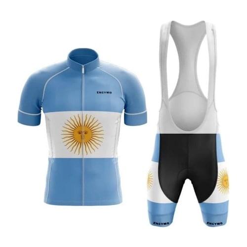 2021 Pro Team Argentina Cycling Jersey Breathable Retro Maillot Clothing Summer Bicycle Shirts Bike Wear mens cycling jersey