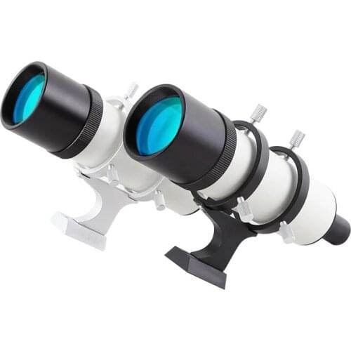 50mm Finderscope Different Magnifications Metal Monocular Viewfinder Mirror with Visual Crosshairs For Astronomical Telescope