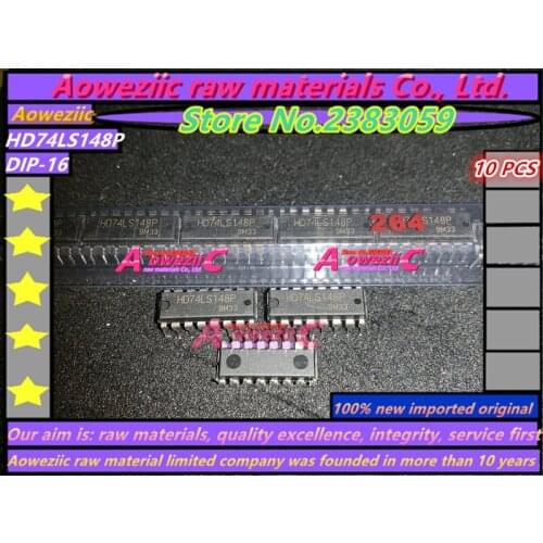 Aoweziic 100% new imported original HD74LS148P 74LS148 SN74LS148 DIP-16 logic signal switch chip