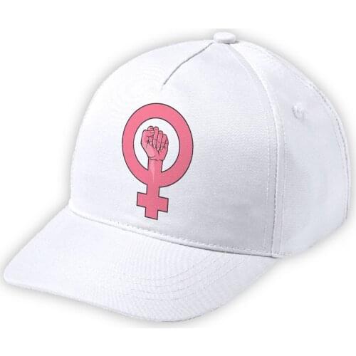WHITE CHAP CHILD LOGO FEMINIST MESSAGE white kid chap