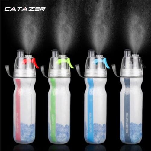 500ml Bicycle Water Bottle Cycling Spray Riding Bottle PE Double Keep Cool Outdoor Sports Plastic Bike Water Cup Hydro Flask