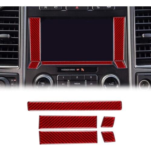 Center Console Screen Frame Trim Cover Interior Accessories 5PCS for Ford F150 2015 2016 2017 2018 2019 2020