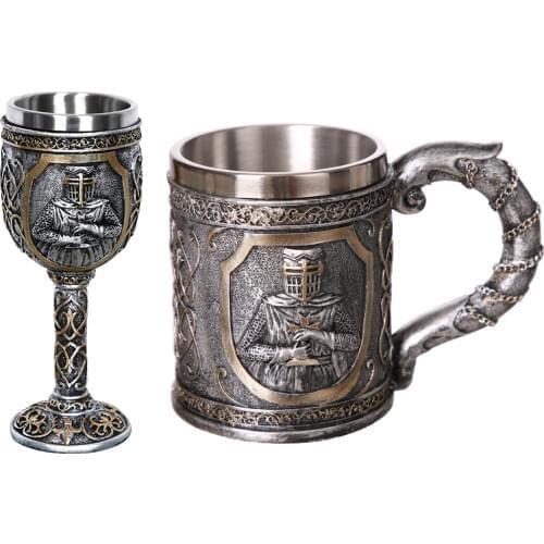 1Pcs 304 Stainless Steel Skull Coffee Mug Viking Skull Beer Steins Gift For Men Fathers Day Gifts Halloween Bar Home Decoration