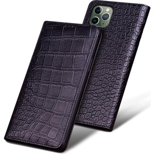 Genuine Natural Leather Magnetic Phone Cover Case For Iphone 11 Pro Max/iphone 11 Pro/iphone 11 Cell Phone Bag Stand Cover Coque