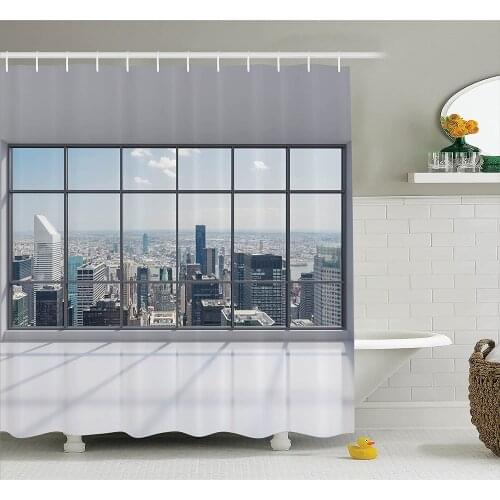 Music Decor Shower Curtain Headphones Earphones Heart Shape Disk On Circle Geometric Bath Curtains For Bathroom Bathtub