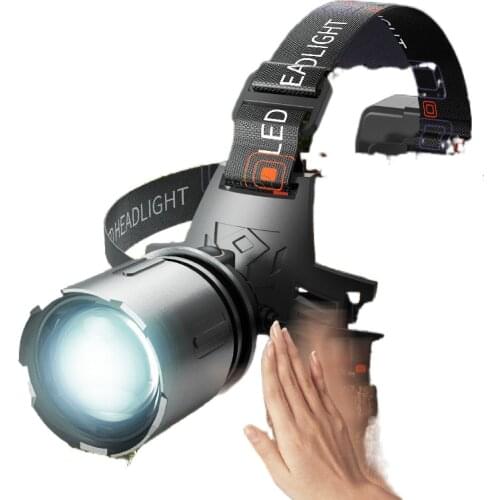 The head-mounted headlight glare inductive charging bright led lamp long life time for the sea fishing night fishing light