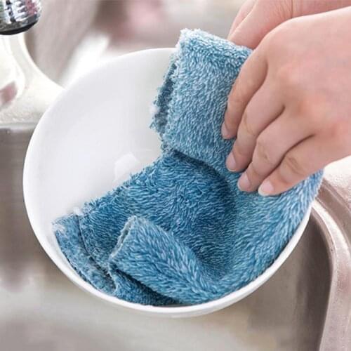 New Non-stick Oil Dish Cloth Rag Super Absorbent Kitchen Towels Soft Microfiber Cleaning Cloths For Kitchen Household Dish Towel