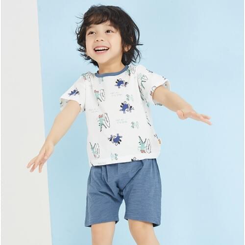2019 summer New kids clothes sets Korean version Cartoon Home Suit Boys girls baby t shirt+shorts children clothing wholesale