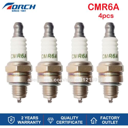 New Original 4pcs Torch Spark Plug Candle CMR6A for 800W XYG950I 2000W XYG1200I Gasonine Inverter Generator Spare Parts