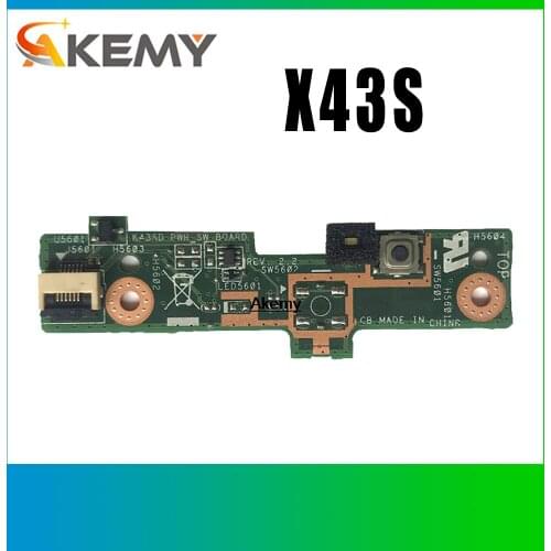 Power Board for ASUS K43 X43 A43 K43S X43S A43S A43E A83S A84S K43SD K43SV K43SJ K43E Switch Button Jack Board