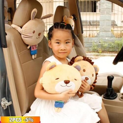 Children Kids Cartoon Car Headrest Pillow Super Soft Head Rest Travel Support Auto Neck Protection Pillow Auto Car Accessories