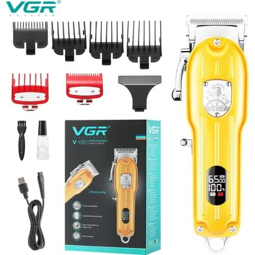 VGR V-092 Professional Electric Hair Clipper Cordless Hair Trimmer Beard Cutting Machine Hair Cut Razor LED Display Hair Cutting