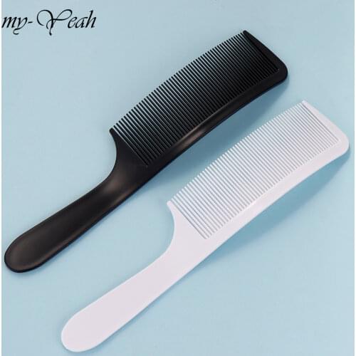 2 Colors Ultra Thin Hair Comb Antistatic Anti-slip Handle Haircut Curved Comb S Arc Design Professional Salon Hairdressing Tools