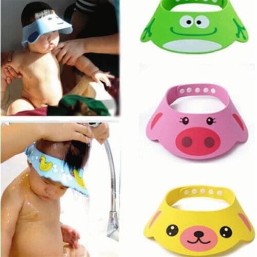 Shampoo Cap Durable Baby Bath Visor Hat Adjustable Baby Shower Protect Eye Water-proof Hair Wash Shield For Infant