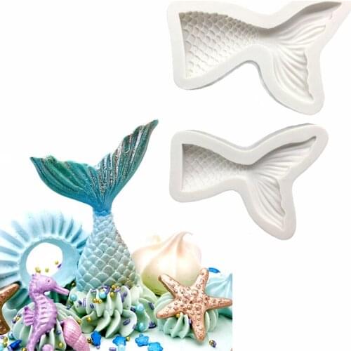 Mermaid Tail 100% Platinum Silicone Sugarcraft Mould, Fondant Cake Decorating Tools Bakeware