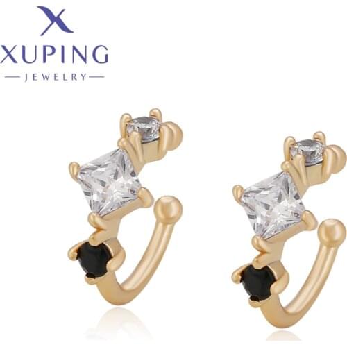Xuping Jewelry Promotion New Arrival Hoop Earrings Clip For Women Girl ZBE254