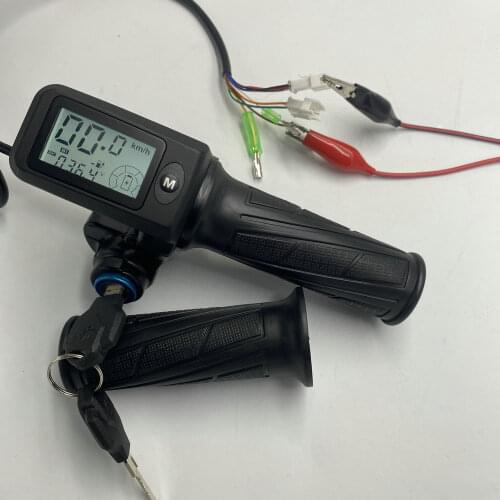 Speedometer+battery level indicator 36v48v60v+throttle+lock/key/cruise/on-off switch electric scooter bike MTB tricycle DIY part
