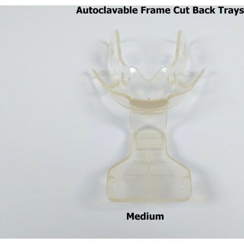 Dental Edentulous Jaw Frame Cut Back Impression Trays Plastic Medium Autoclavabl