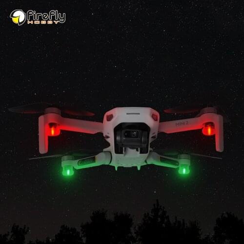 Sunnylife 4pcs Night Signal Light Strobe Flash Lamps Bright Navigation Mini Lights for Mavic Mini 2/Mavic Air 2/Phantom 4 P