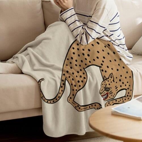 Cheetah Throw Blanket Warm Microfiber Blanket Flannel Blanket