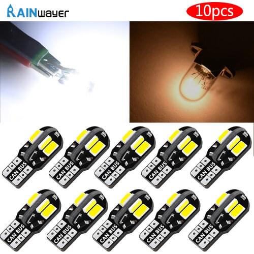 10PCS T10 Led Canbus Car interior Bulb Canbus For Car lamps Dome Light Auto Wedge Side Plate led lamp Auto Signal Lamp