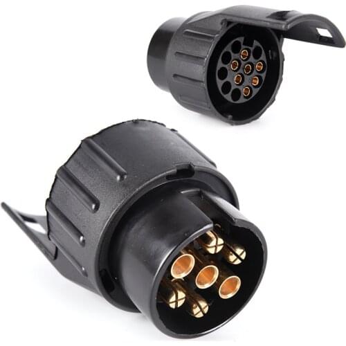 13 To 7 Pin Plug Adapter Trailer Connector 12V Towbar Towing Durable Waterproof Plugs Socket Adapter Protects Connections