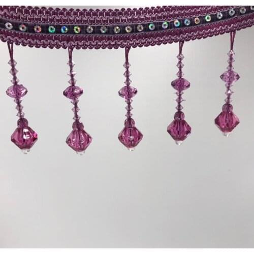 13Yard/Lot High Quality European styleBeads Lace Tassel Fringe Ball Curtain Sofa Tablecloth Accessories Lace Trim Diy Decora