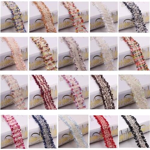 3CM 5Yards Fashion High quality Tweed webbing ribbon with Frayed Sides for gaments,hats,pins. sewing accessories Jacquard Trim