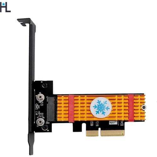 M.2 NGFF PCI-e nvme SSD to PCI Express 3.0 x4 Host Adapter with heatsink ,M.2 nvme PCI-e x4 Adapter,NGFF key M PCI-E 4X