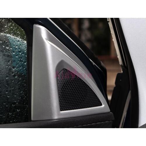 Accessories For Peugeot 5008 3008 2017 2018 Interior Silver Color Front Audio Cover Speaker Overlay Panel frame Car Styling