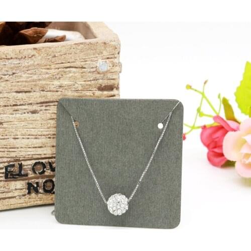 Special Paper Cardboard Jewelry Display Card Tags 1000pcs/lot 5*5cm Square Shape Necklace Pendant Earring Packaging Card Tags