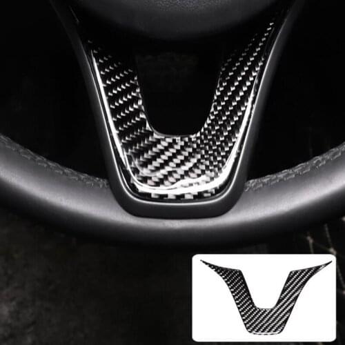 For Mercedes Benz CLA GLA GLE GLC A B C E Class Carbon Fiber Steering Wheel Decal Decoration Cover Trim AUTO Interior Modified