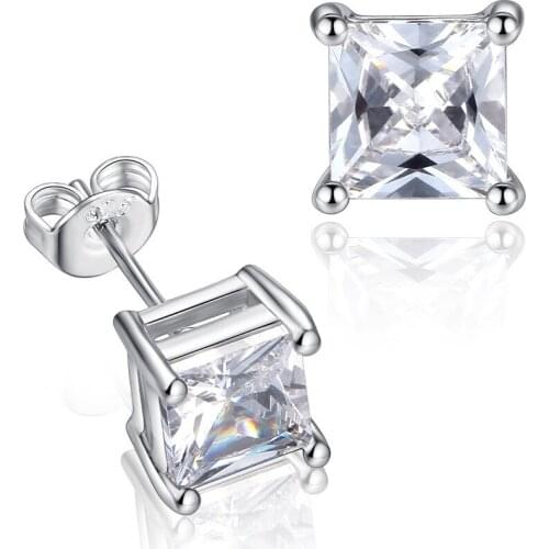Elegance Women Zircon Stud Earrinsg Geometric Unisex Fashion Jewelry Accessory