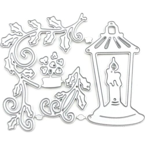 Halloween Candle Flowers DIY Handicrafts Cutting Dies Metal Cutting Stencils for Scrapbooking Album Stamp Paper Card Embossing H