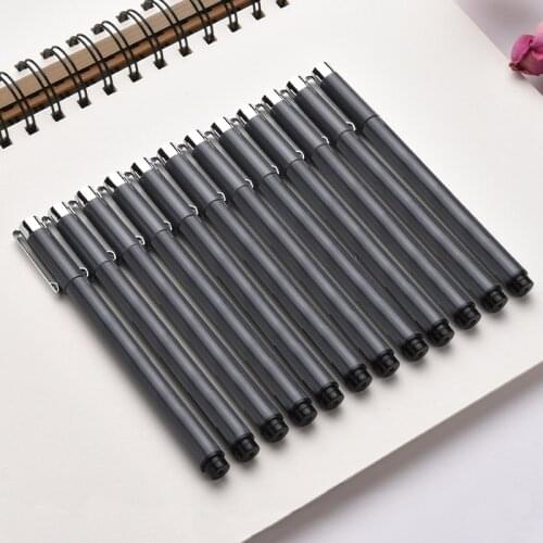 Art Marker Pen Micron Sketch Black Pigment Liner Needle 12 models Brush Drawing Pen Drawing Sketching Writing Fineline pen 04382