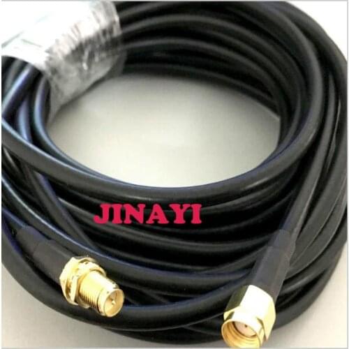 RG58 Coaxial Cable RP-SMA male to RP-SMA Female connector Low Loss Cable 50-3 WIFI Antenna 2m 5m 20m