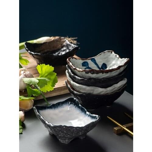Creative Japanese ceramic special-shaped dishes, snack dishes tableware, seasoning dishes, dipping dishes, soy sauce dishes