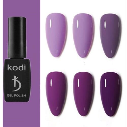 Kodi 12ml Nail Polish Art Pink Solid Series Glitter Varnish Decoration UV Led Long Lasting For Manicure Soak Off Lacquer