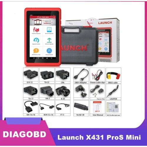 Launch X431 ProS Mini Android Pad Multi-System Multi-brand Diagnostic & Service Tool Free Update Online for 2 Years