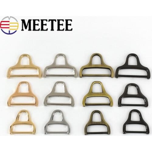 Meetee 5/10pcs 25/31/38mm Handbag Metal Buckles Bag Side Clip Decorative Buckle Webbing Strap Hang Connector Clasp DIY Accessory