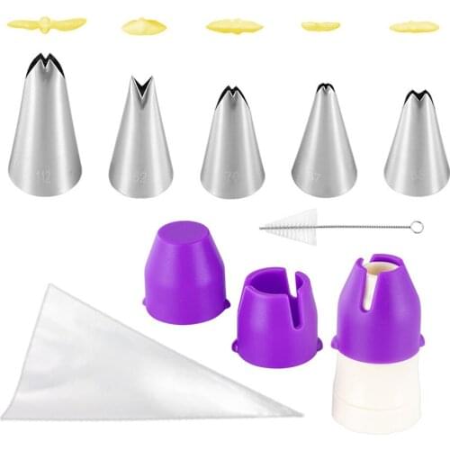 Reusable Piping Nozzles Set Cake Decorating Tools Pastry Bag Scraper Cream Tips Converter Kitchen Baking Tools