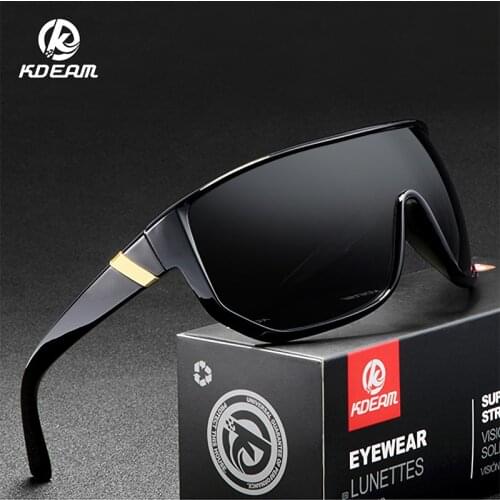 KDEAM Original Design Oversized Sunglasses Men Big Glasses Frame Windproof Goggles Sports Sun Glasses Fashion Eyewear Kd100