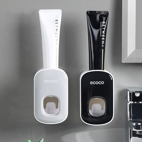 Bathroom Accessories Set Automatic Toothpaste Dispenser Toothpaste Squeezer Wall Mount Holder Toothbrush Squeezer Holder Rack